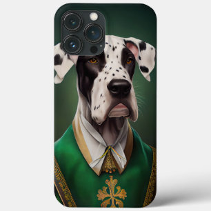 Funda Para iPhone 13 Pro Max Gran Danés con vestido del día de San Patricio