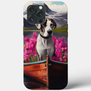 Funda Para iPhone 13 Pro Max Gran Danés en una Paleta: Una Aventura Escénica