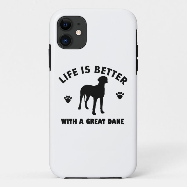 Funda De Case-Mate Para iPhone Gran diseño de perros Dane (Reverso)