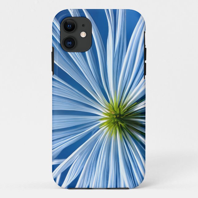Funda De Case-Mate Para iPhone gran flor blanca con cielo azul (Reverso)