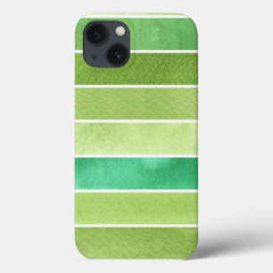 Funda Para iPhone 13 gran fondo verde de la acuarela - acuarela