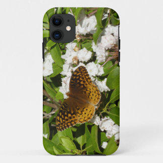 Funda Para iPhone 11 Gran Fritillary española sobre el Laurel de la Mon