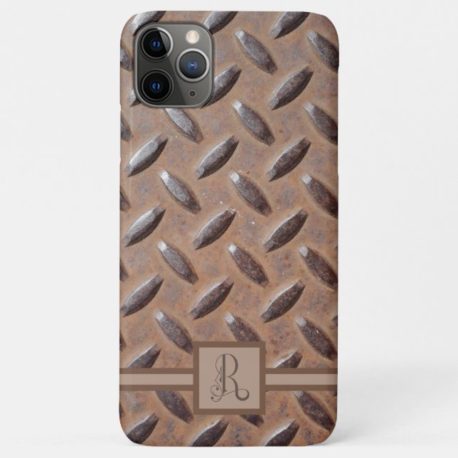 Funda De Case-Mate Para iPhone Gran Metalizado divertido con monograma "R" (Reverso)