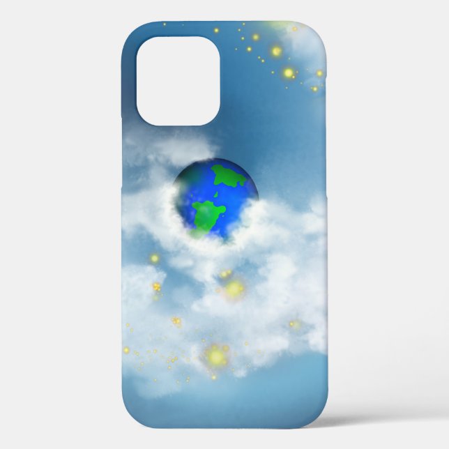 Funda De Case-Mate Para iPhone Gran mundo azul (Reverso )