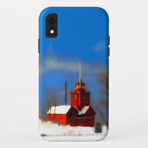Funda Para iPhone XR Gran pintura de faro rojo - Arte original