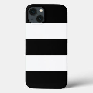 Funda Para iPhone 13 Grandes franjas blancas y negras