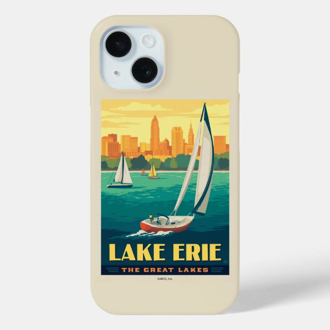 Funda De Case-Mate Para iPhone Grandes Lagos | Lago Erie (Reverso )