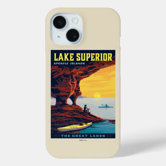 Funda De Case-Mate Para iPhone Grandes Lagos | Lago Superior (Reverso )