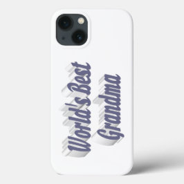 Funda Para iPhone 13 Grandma gray typography