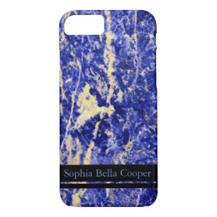 Funda Para iPhone 8/7 Granito azul, mármol azul, piedra azul