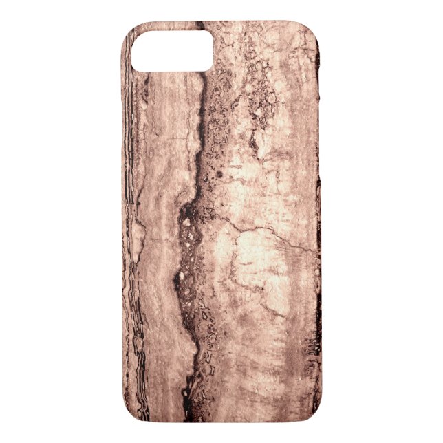 Funda De Case-Mate Para iPhone Granito naranja de sepia beige marrón moderno quem (Reverso)