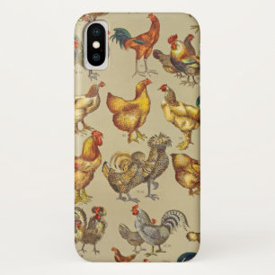 Funda Para iPhone X Granja de pollo de gallo de corral