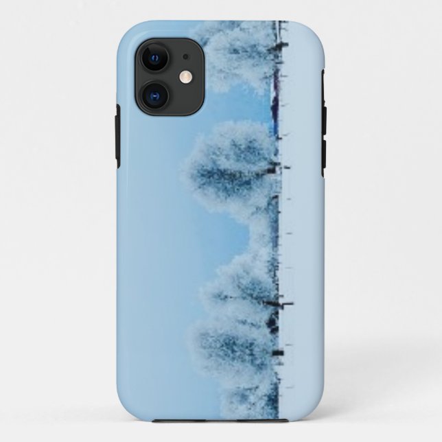 Funda De Case-Mate Para iPhone Granja del invierno (Reverso)
