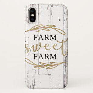Funda Para iPhone X Granja Dulce Granja Madera Blanca Granja Campestre