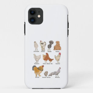 Funda Para iPhone 11 Granjas de Razas de Pollo Antiguas Apoyan el Día d