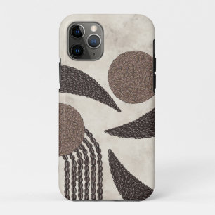 Funda Para iPhone 11 Pro Grano de café orgánico geométrico moderno neutral