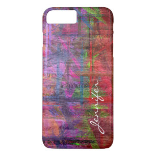 Funda Para iPhone 8 Plus/7 Plus Grano de madera de época colorido y abstracto #8