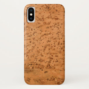 Funda Para iPhone X Grano de madera de la mirada del corcho natural