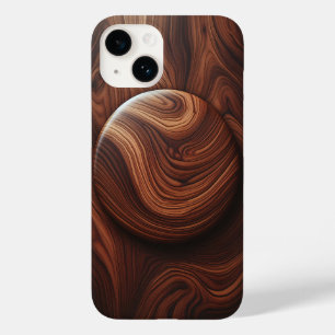 Funda Para iPhone 14 De Case-Mate Grano de madera de nogal pulido de lujo abstracto