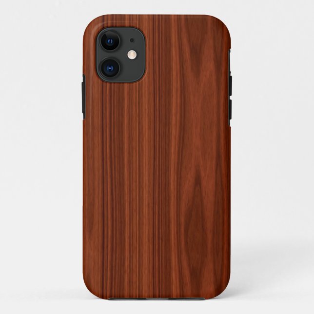 Funda De Case-Mate Para iPhone Grano de madera rojizo (Reverso)