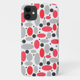 Funda Para iPhone 11 granos y guisantes de color gris rojo retro