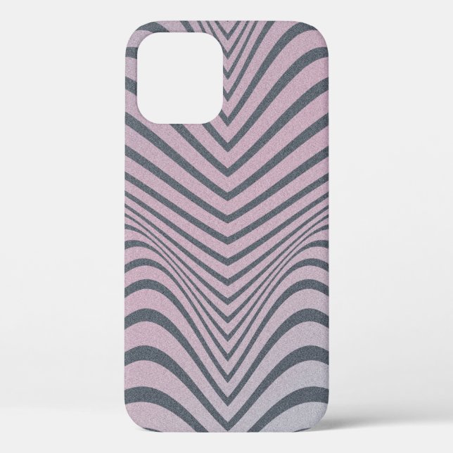 Funda De Case-Mate Para iPhone Grave fondo psicodélico. Patrulla de rayas cebra (Reverso )