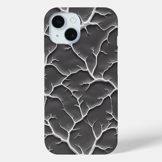 Funda De Case-Mate Para iPhone Gray Branch Texture iPhone Case Minimal Style (Reverso )