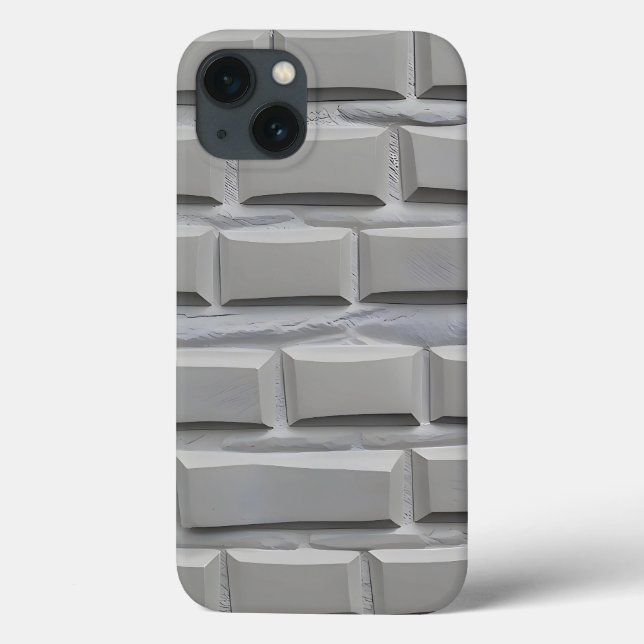 Funda De Case-Mate Para iPhone Gray Brick Design iPhone Case Minimal Style (Reverso)