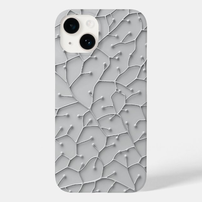 Funda De Case-Mate Para iPhone Gray Organic Pattern iPhone Case Minimal Style (Reverso )