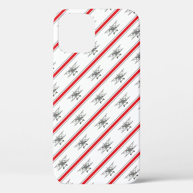 Funda De Case-Mate Para iPhone Gray Plane Red Lines Airplanes Pilot Plane (Reverso )