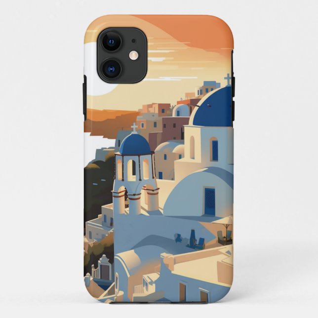 FUNDA DE Case-Mate PARA iPhone GRECIA SANTORINI #1 (Reverso)