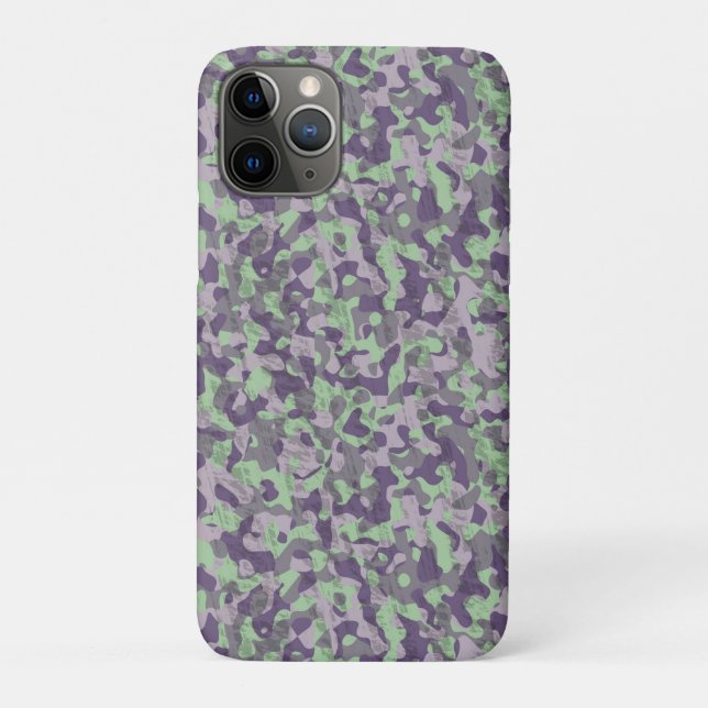 Funda De Case-Mate Para iPhone green and purple camo abstract (Reverso)