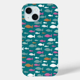 Funda Para iPhone 15 Green Fish Shoal