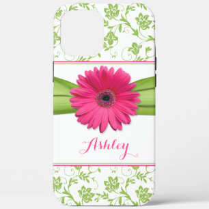 title_seo2 Green Floral Damask Pink Gerber Daisy iPhone 5