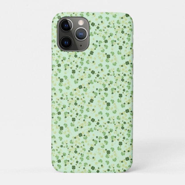 Funda De Case-Mate Para iPhone Green Four Leaf Clovers St Patricks Day (Reverso)
