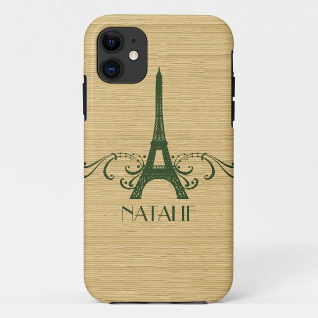 Funda De Case-Mate Para iPhone Green French Flourish BT iPhone 5 Funda (Reverso)