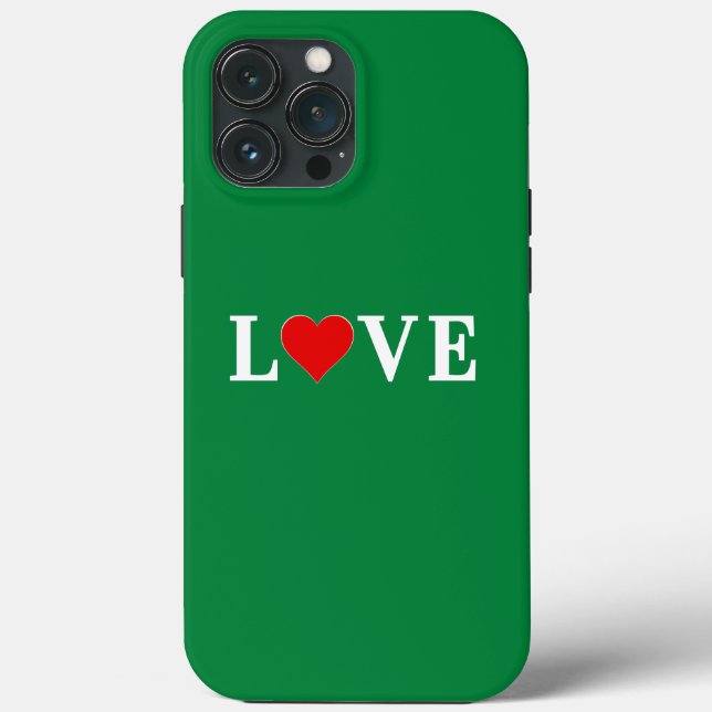 Funda De Case-Mate Para iPhone Green LOVE Elegant Classic (Reverso )