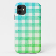 Green Ombré & White Plaid Gingham Bonito