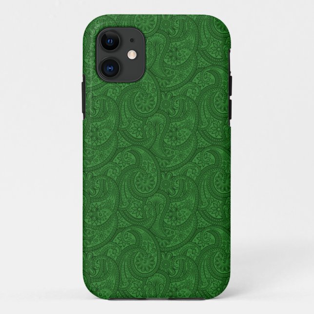 Funda De Case-Mate Para iPhone Green Paisley (Reverso)
