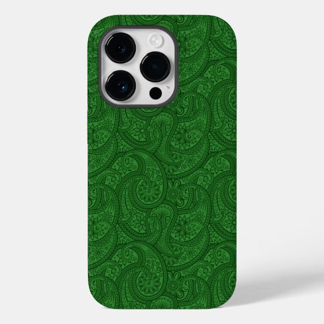 Funda De Case-Mate Para iPhone Green Paisley (Reverso )