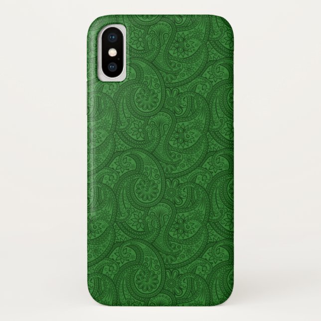 Funda De Case-Mate Para iPhone Green Paisley (Reverso)