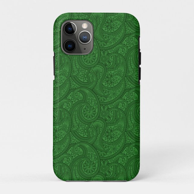 Funda De Case-Mate Para iPhone Green Paisley (Reverso)
