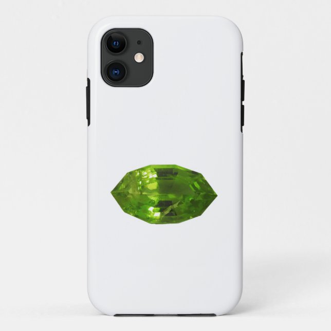 Funda De Case-Mate Para iPhone Green Peridot Gemstone (Reverso)