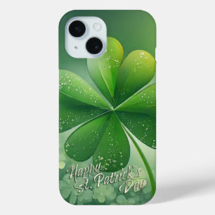 Funda Para iPhone 15 Green Shamrock Happy St. Patrick's Day (7) c