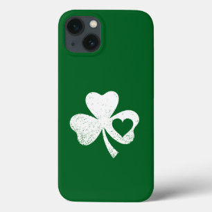 Funda Para iPhone 13 Green St Patricks Day Irish Patty's Heart Shamrock
