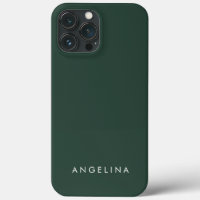 Green Trendy Modern Minimalista Plain Add Name