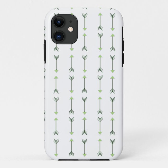 Funda De Case-Mate Para iPhone Green Tribal Arrow Pattern (Reverso)