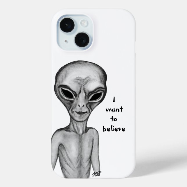 Funda De Case-Mate Para iPhone Grey Alien , quiero creer (Reverso )