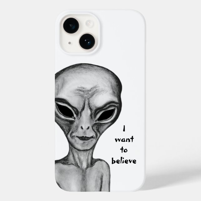 Funda De Case-Mate Para iPhone Grey Alien , quiero creer (Reverso )