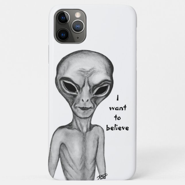 Funda De Case-Mate Para iPhone Grey Alien , quiero creer (Reverso)